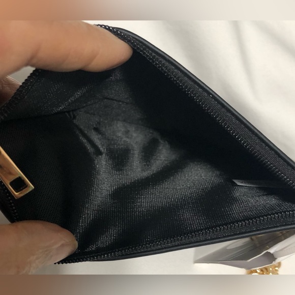 Women’s initial L gold wrist chain purse wallet black. 7”LX4W - Picture 3 of 3